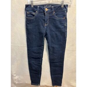 ARIAT Womens Dark Wash Skinny Jeans Bootcut Style Size 26r